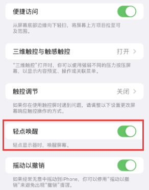 中阳苹果授权维修站分享iPhone轻点无法唤醒怎么办