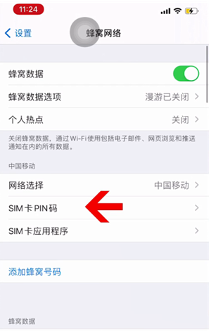 中阳苹果14维修网分享如何给iPhone14的SIM卡设置密码 