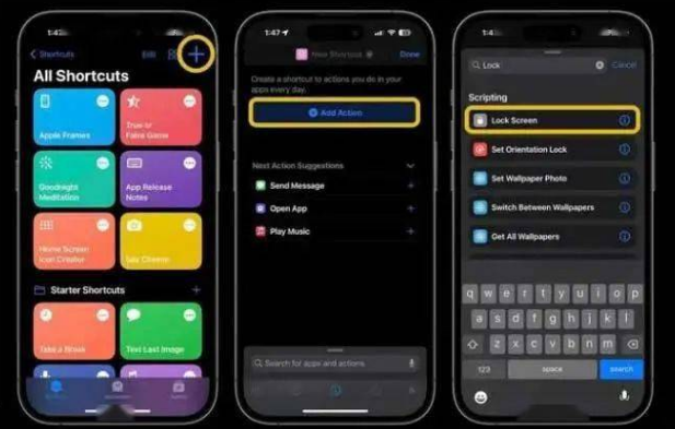 中阳苹果14锁屏维修店分享iPhone14升级iOS16.4后如何创建锁屏快捷方式 