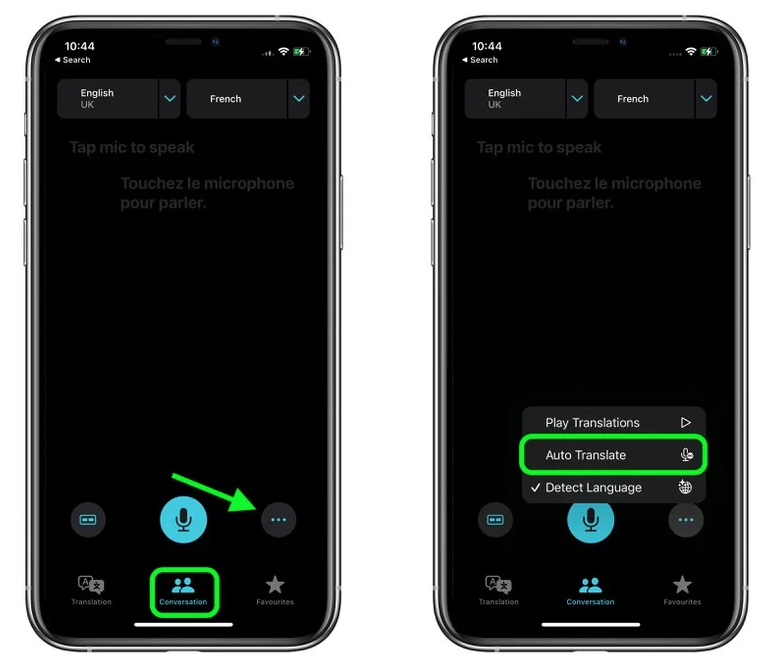中阳苹果手机维修分享iOS 15 “翻译” App 新改进 